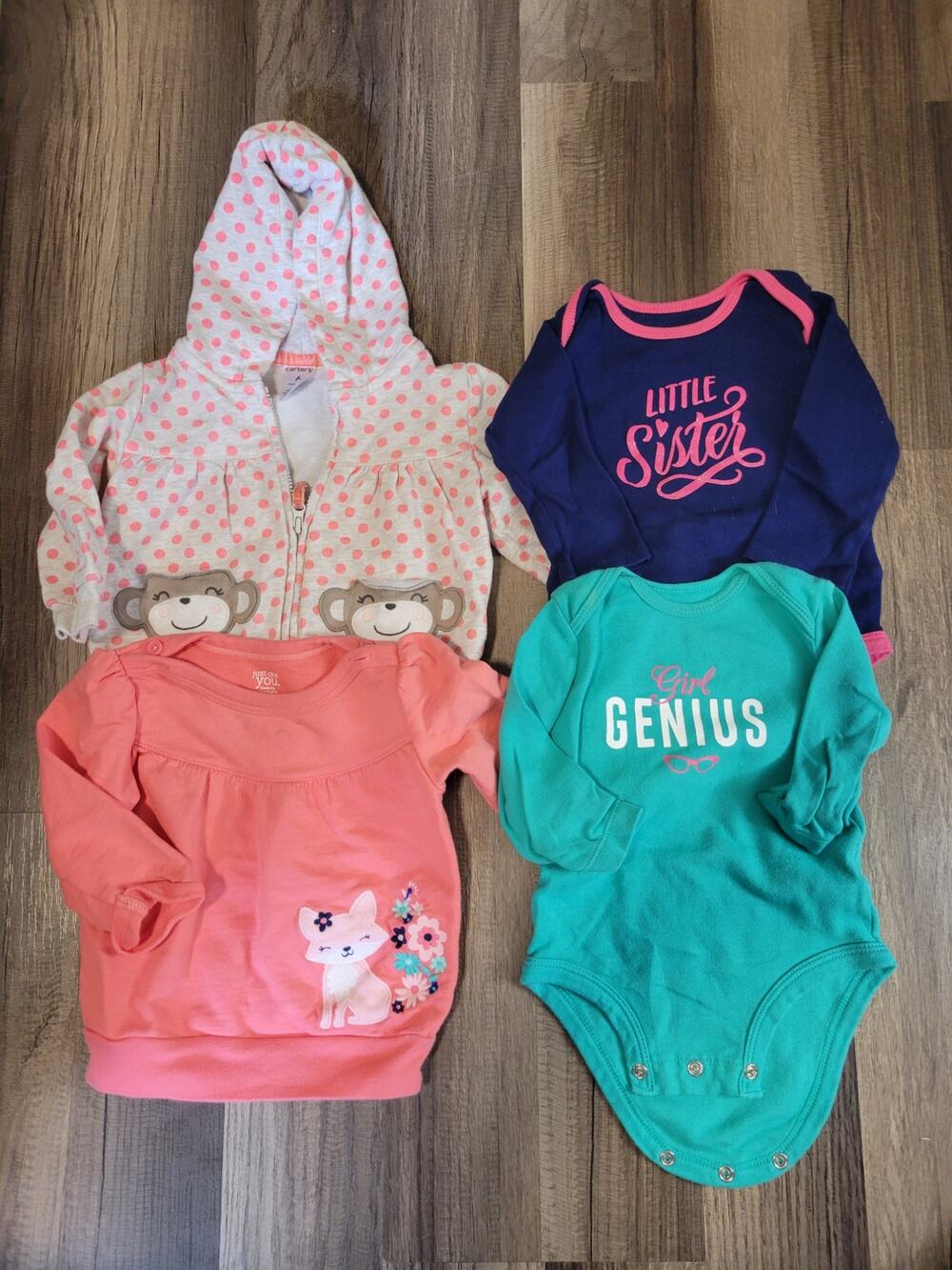 Baby Girl Sweater and Long Sleeve Top Bundle Size 6 Months